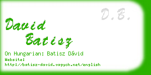 david batisz business card